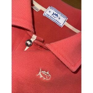 Southern Tide Thick Heavy Knit Shirt Men M Skipjack Coral Long Sleeve